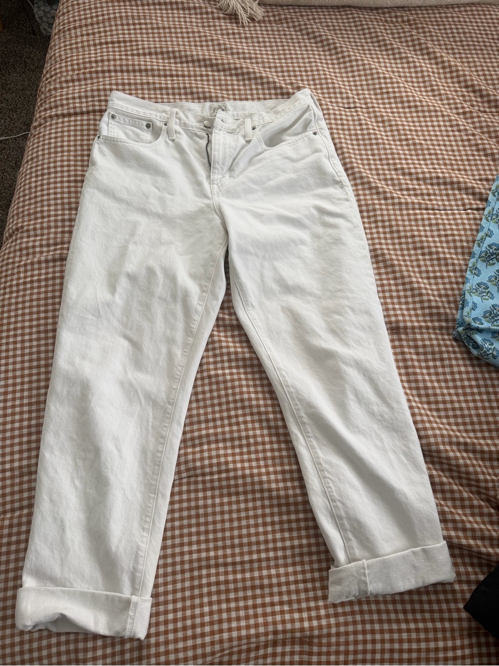 J. Crew White Boyfriend Jeans - Relaxed Straight Leg